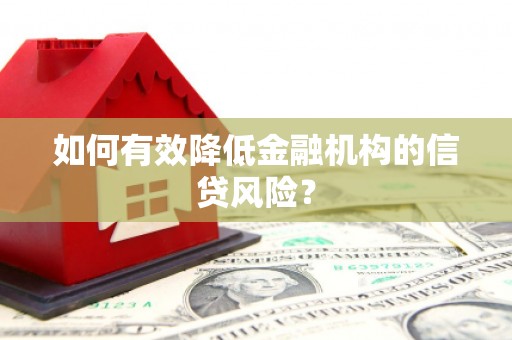 荆门如何有效降低金融机构的信贷风险？