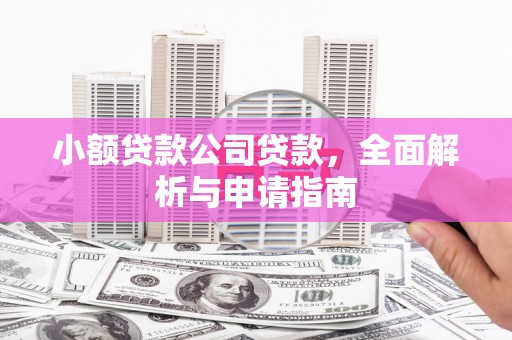 荆门小额贷款公司贷款，全面解析与申请指南