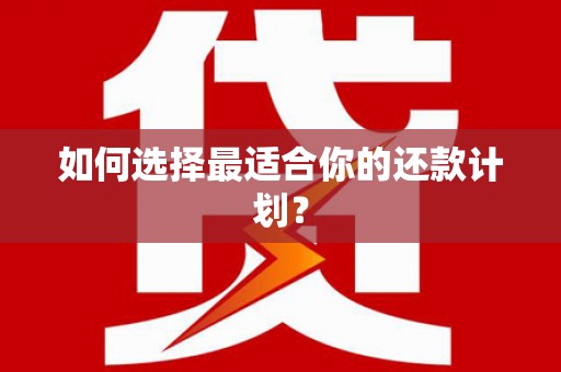荆门如何选择最适合你的还款计划？