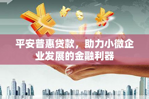 荆门平安普惠贷款，助力小微企业发展的金融利器