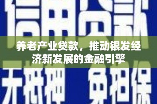 荆门养老产业贷款，推动银发经济新发展的金融引擎